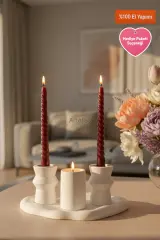 Romanesque | Üçlü Dekoratif Mumluk Seti