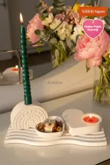 Heart Harmony | Kalp Şamdan Modern Mumluk Seti