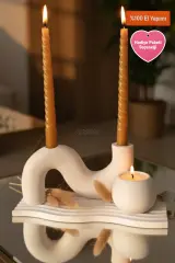 S-Curve | Küre Mum Şamdan Modern Mumluk Seti