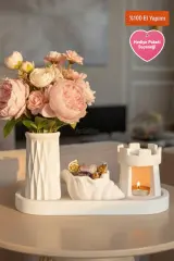 Magic Castle | Dekoratif Set Mumluk Vazo Obje