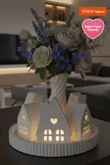 Heart Village | 7 Parça Dekoratif Işıkevi Seti