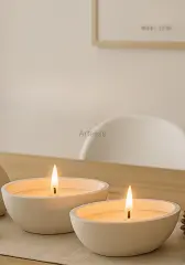 İkili Aromaterapi Kokulu Mum Seti Kayık Form