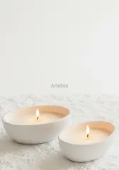 İkili Aromaterapi Kokulu Mum Seti Kayık Form