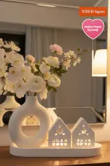 Luminous Village | Vazo Dekoratif Işık Evleri Set