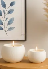 İkili Aromaterapi Kokulu Küre Mum Seti