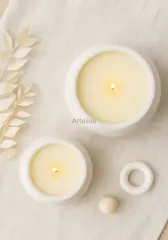 İkili Aromaterapi Kokulu Küre Mum Seti