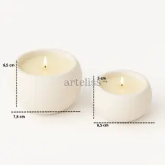 İkili Aromaterapi Kokulu Küre Mum Seti