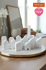 Tiny Town | 12'li Boyanabilir Minyatür Ev Obje