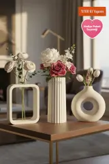Boho Concept | Üçlü İskandinav Vazo Dekor Set