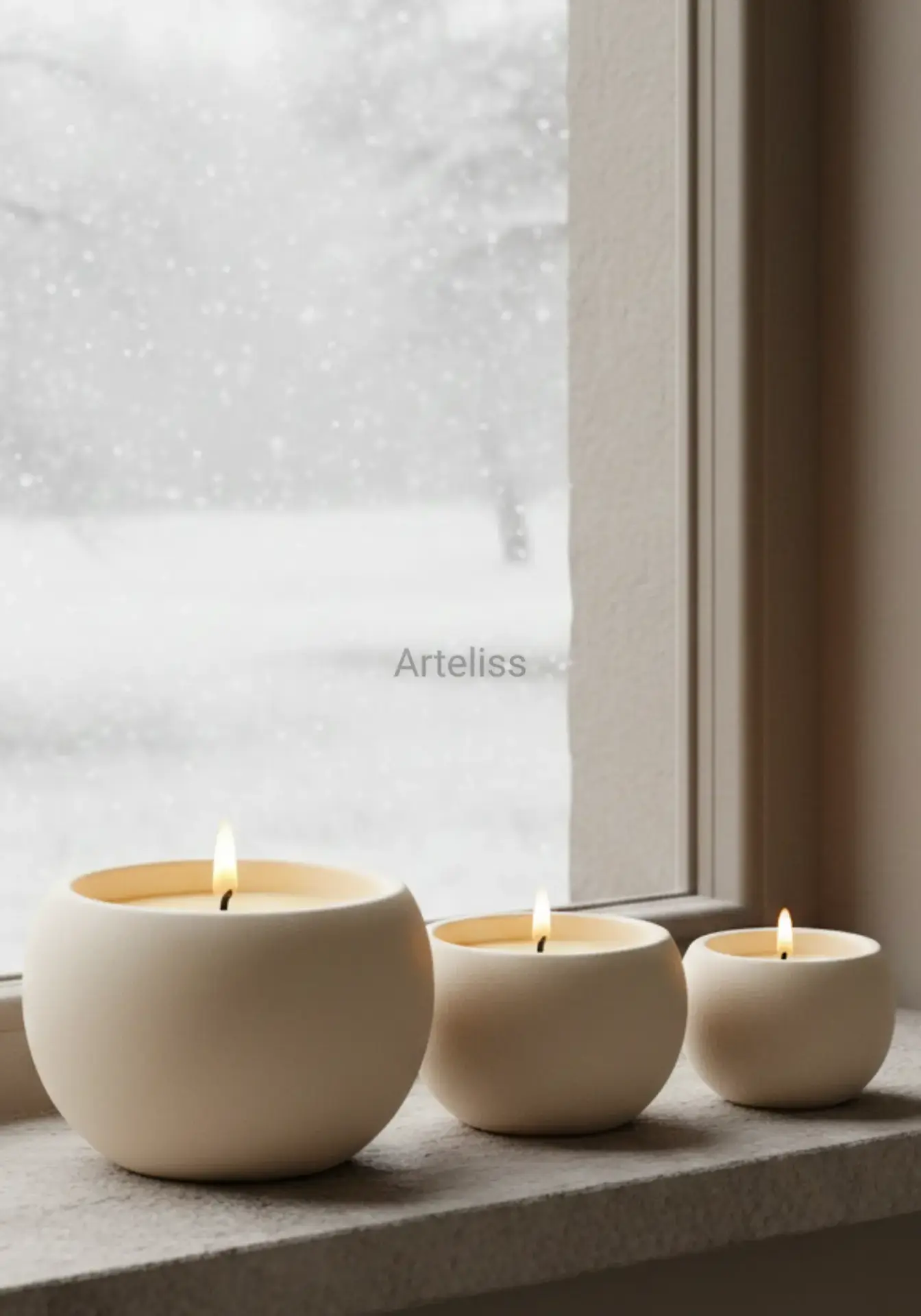 Üçlü Aromaterapi Kokulu Küre Mum Seti