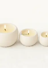 Üçlü Aromaterapi Kokulu Küre Mum Seti