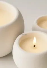 Üçlü Aromaterapi Kokulu Küre Mum Seti