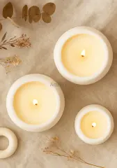 Üçlü Aromaterapi Kokulu Küre Mum Seti