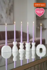 Noble Arches | 6’lı Modern Şamdan Mumluk Seti