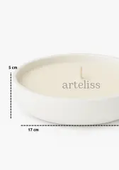 Aromaterapi Geniş Kase Üç Fitilli Kokulu Mum