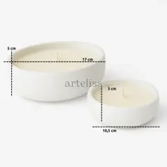 İkili Set Aromaterapi Geniş Kase Kokulu Mum
