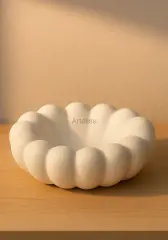 Bulut Formlu Dekoratif Renkli Tabla Obje