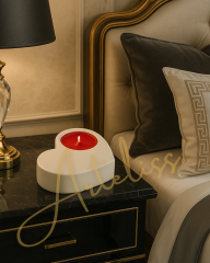 Love | Kalp Tealight Mumluk Dekoratif Obje |Mum