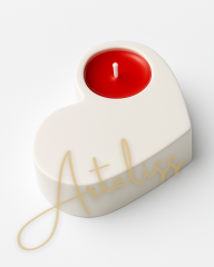 Love | Kalp Tealight Mumluk Dekoratif Obje |Mum