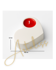 Love | Kalp Tealight Mumluk Dekoratif Obje |Mum