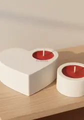 Kalpli ve Mini Tealight Mumluk İkili Set