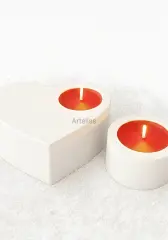 Kalpli ve Mini Tealight Mumluk İkili Set