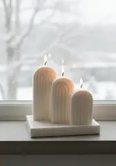 Gökkuşağı Premium Tepsili Kokulu Mum Seti