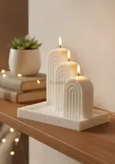 Gökkuşağı Premium Tepsili Kokulu Mum Seti