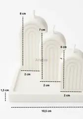 Gökkuşağı Premium Tepsili Kokulu Mum Seti