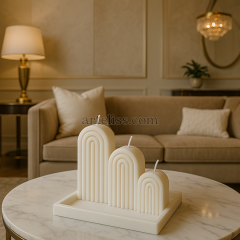 Gökkuşağı Premium Tepsili Kokulu Mum Seti