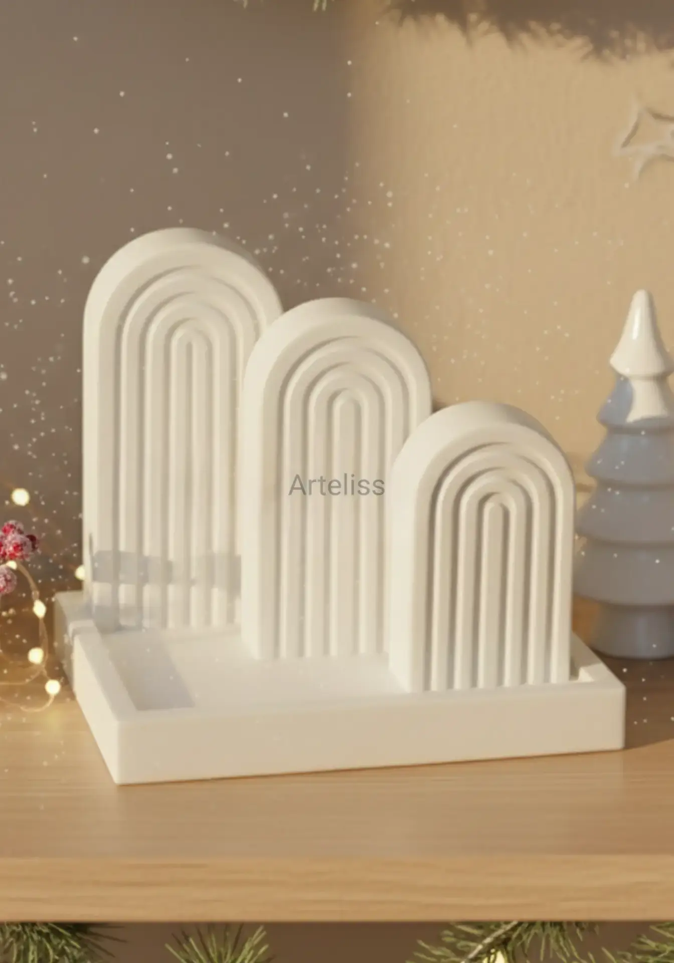 Gökkuşağı Obje Tepsili Dekor Seti