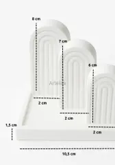 Gökkuşağı Obje Tepsili Dekor Seti