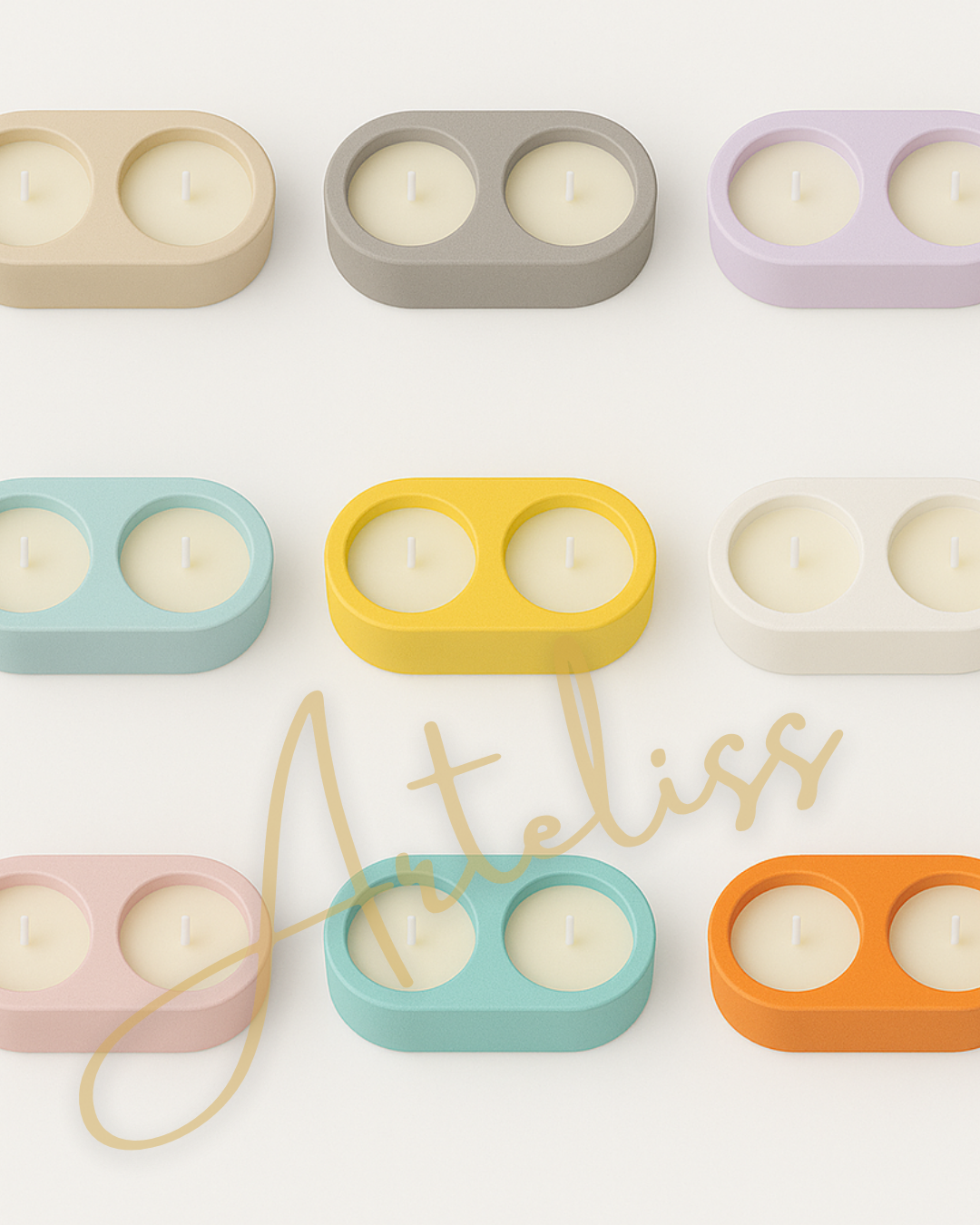 Tealight Duo - Premium Renkli Kaplı Mum
