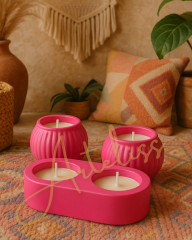 Tealight Combo - Premium Renkli Kaplı Mum