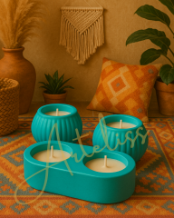 Tealight Combo - Premium Renkli Kaplı Mum