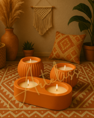 Tealight Combo - Premium Renkli Kaplı Mum