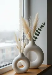 İkili Set Halka Vazo İskandinav Tasarım