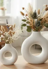 İkili Set Halka Vazo İskandinav Tasarım