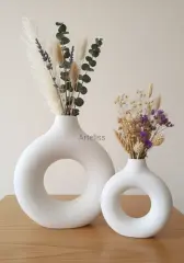 İkili Set Halka Vazo İskandinav Tasarım