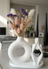 Dekoratif 3'lü Set Nordic Vazo & Düşünen İnsan