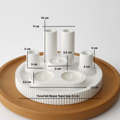 5 Parça Şamdan Seti | Tealight Set