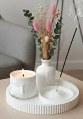 Tepsili Meditasyon Seti Buddha Mum Vazo Tütsülük