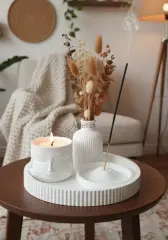 Tepsili Meditasyon Seti Buddha Mum Vazo Tütsülük