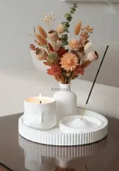 Tepsili Meditasyon Seti Buddha Mum Vazo Tütsülük