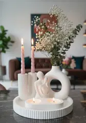 Romantik Tasarım Sunum Tepsili Dekor Seti