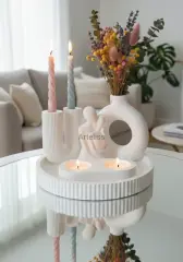 Romantik Tasarım Sunum Tepsili Dekor Seti