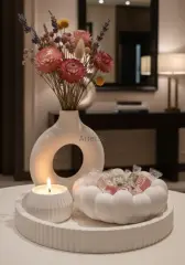 Fonksiyonel Tasarım Dekoratif Sunum Tepsili Set