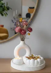 Fonksiyonel Tasarım Dekoratif Sunum Tepsili Set