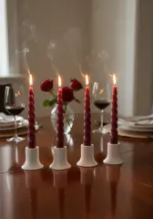 Dekoratif Dörtlü Mini Şamdan Seti