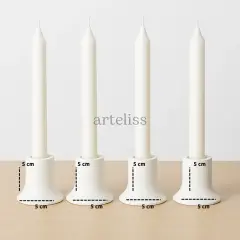 Dekoratif Dörtlü Mini Şamdan Seti